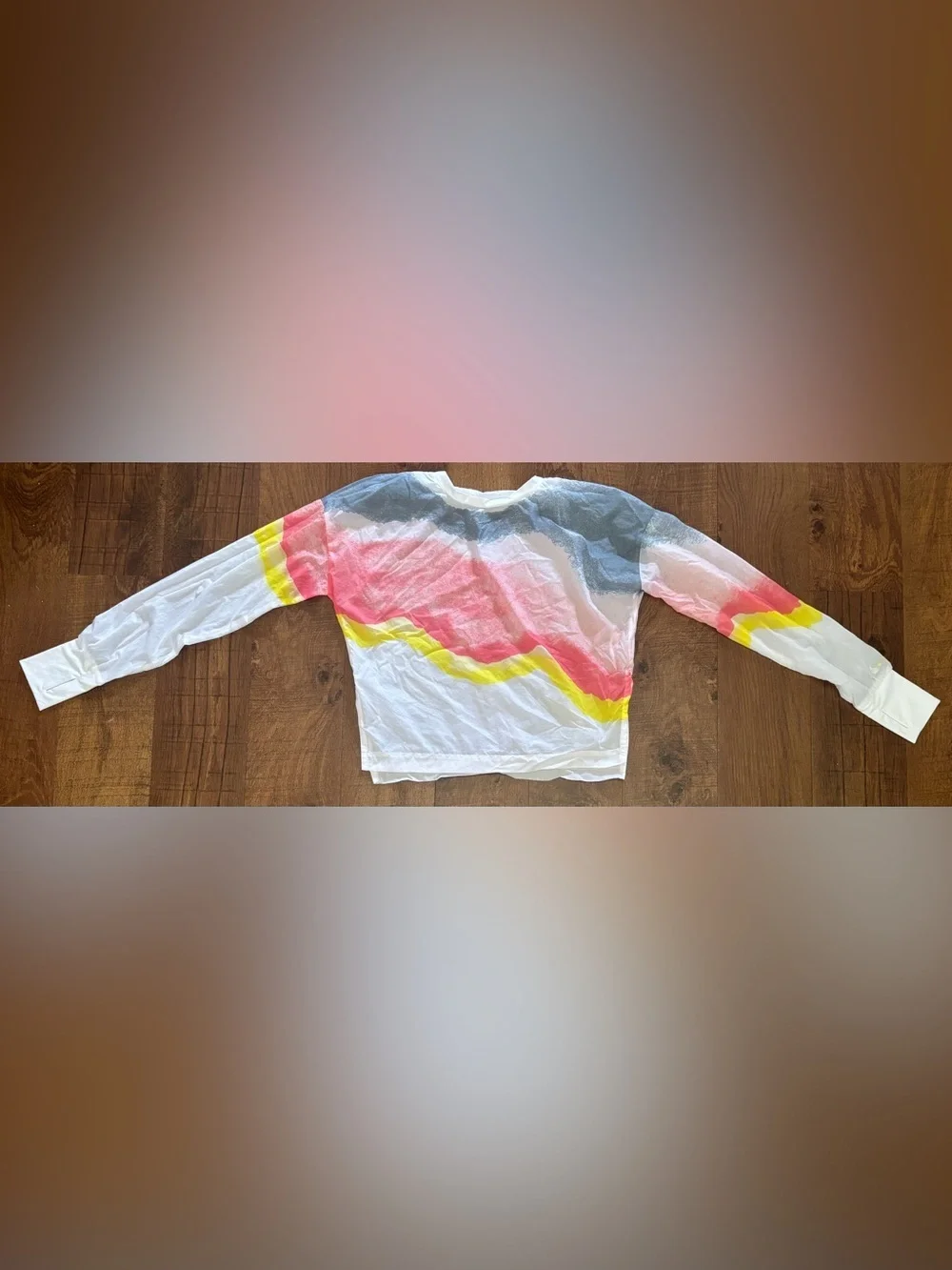 Nike repel Lou printed packable running LS long sleeve shirt for women Sz Small